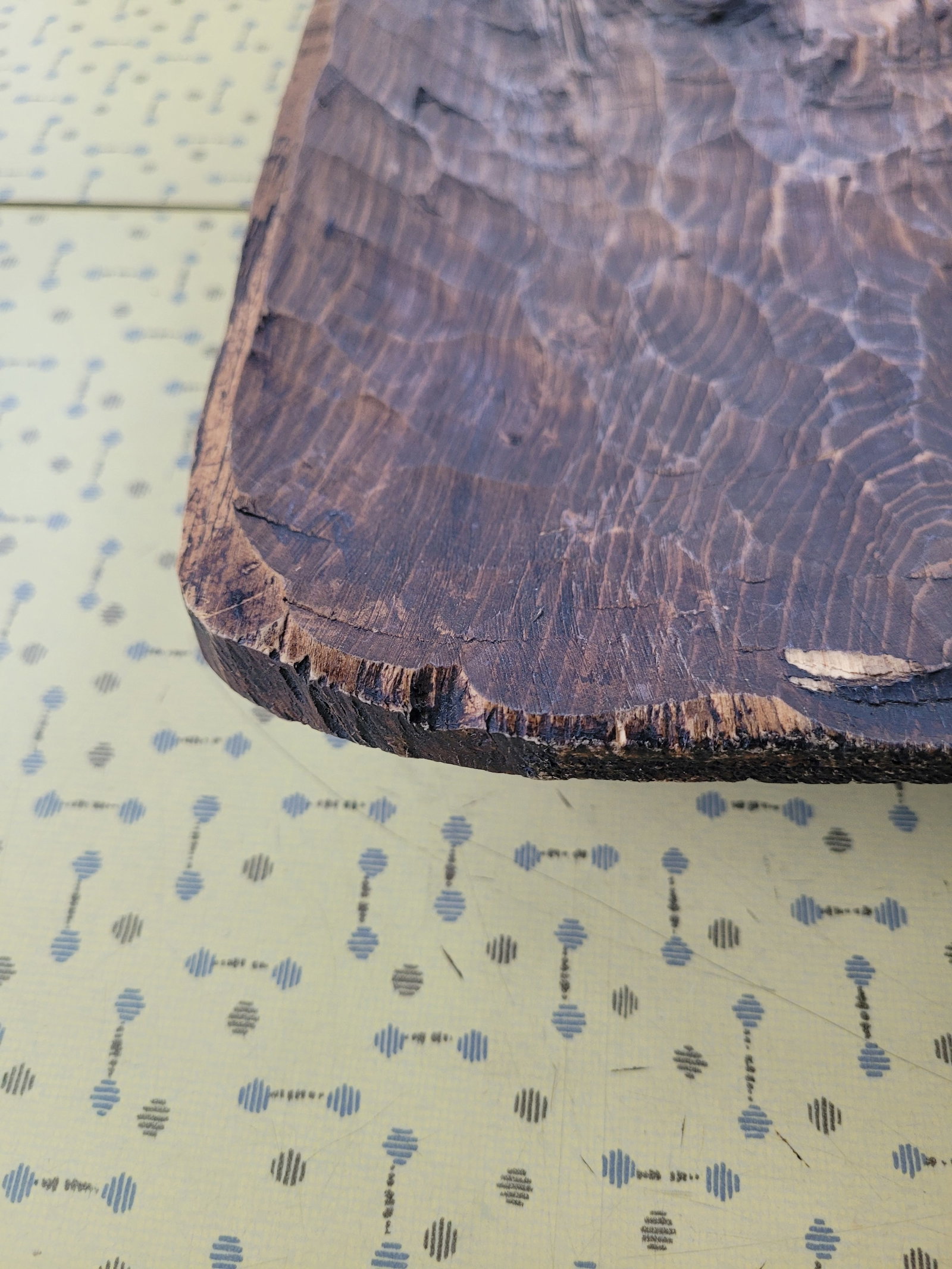 19th Century Primitive Hand-Hewn Long Dough Bowl - 7