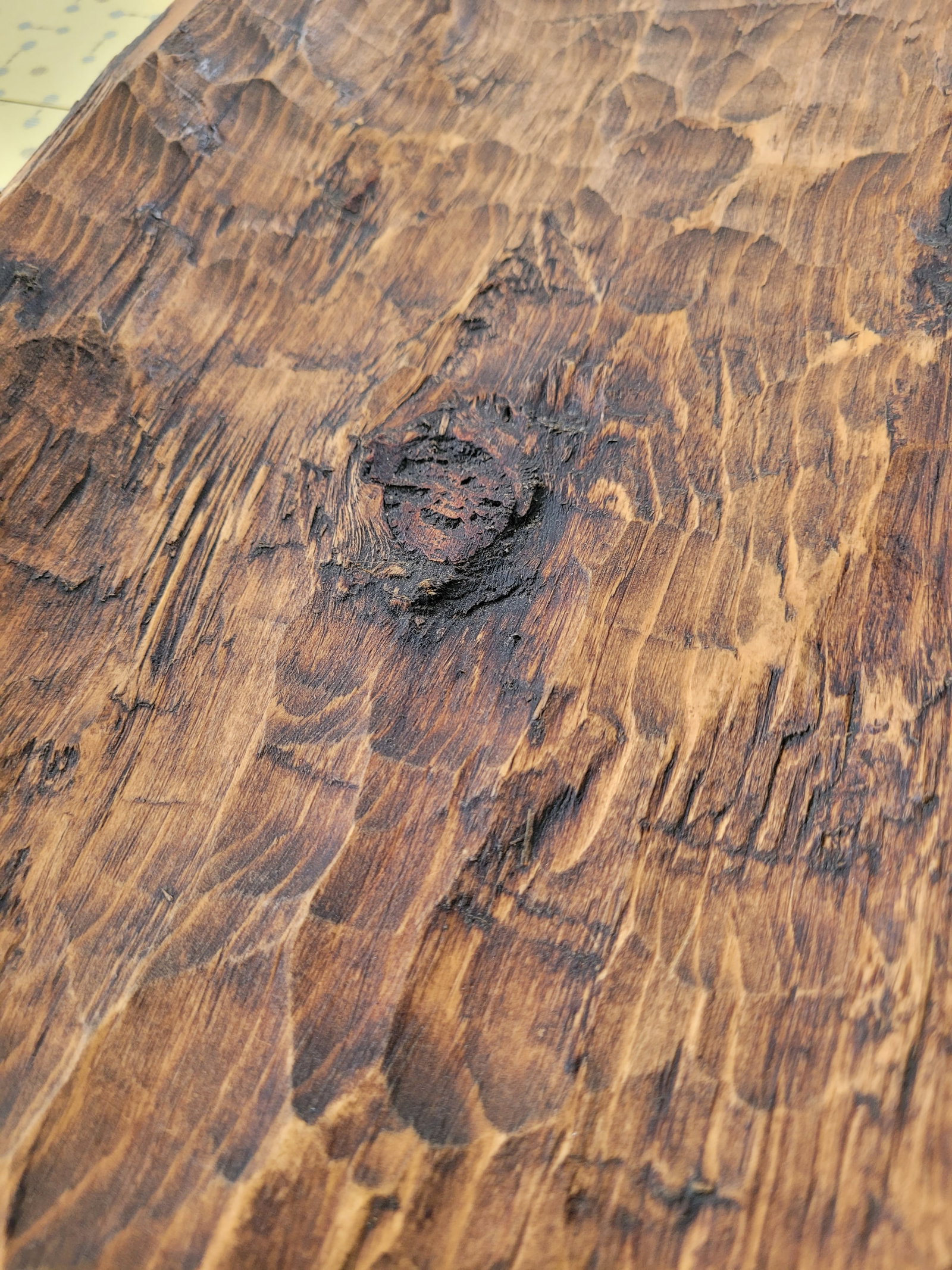 19th Century Primitive Hand-Hewn Long Dough Bowl - 8