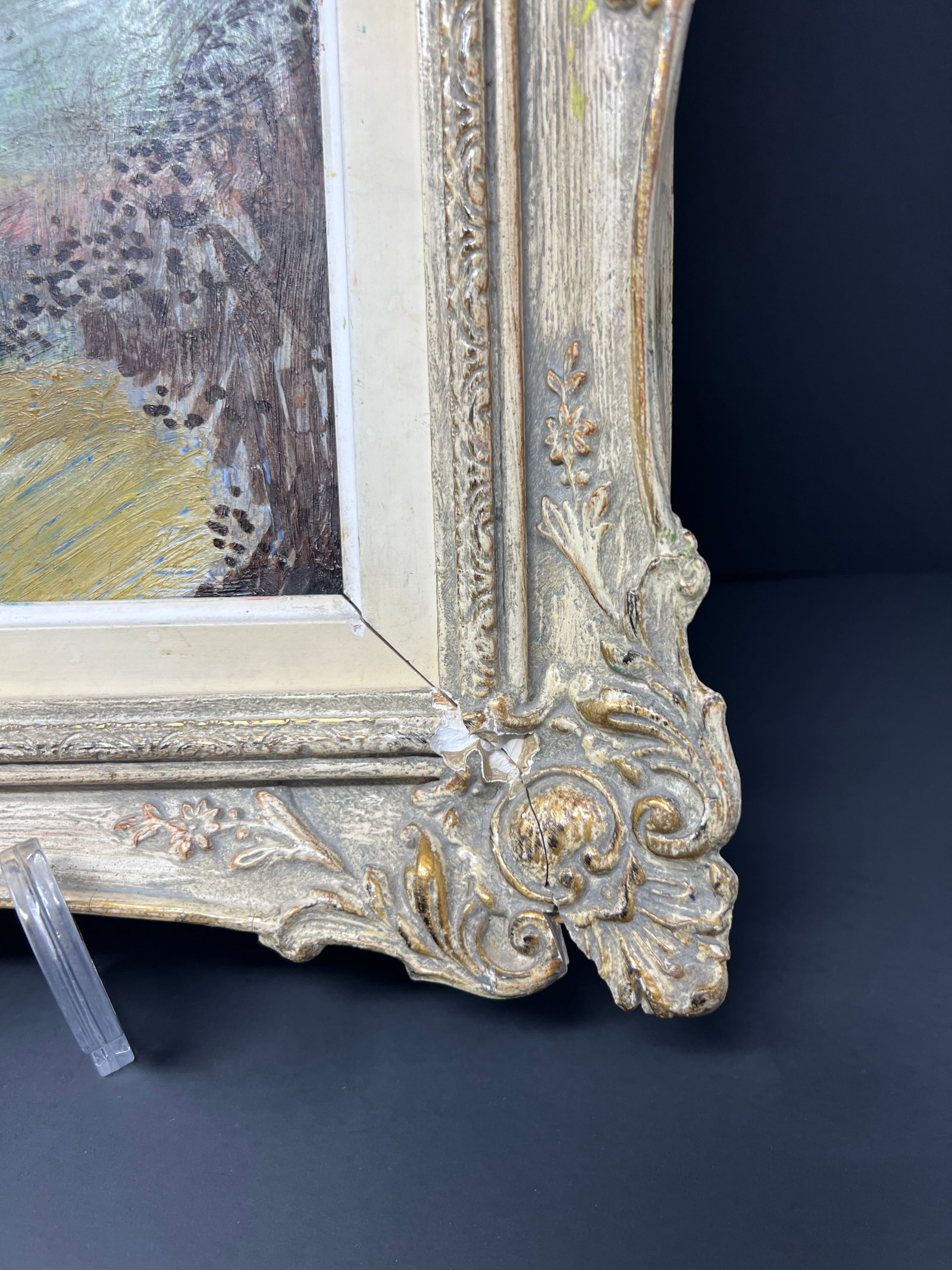 Mid-Century European Impressionist Landscape Oil Painting in Antique Dutch Frame - 7