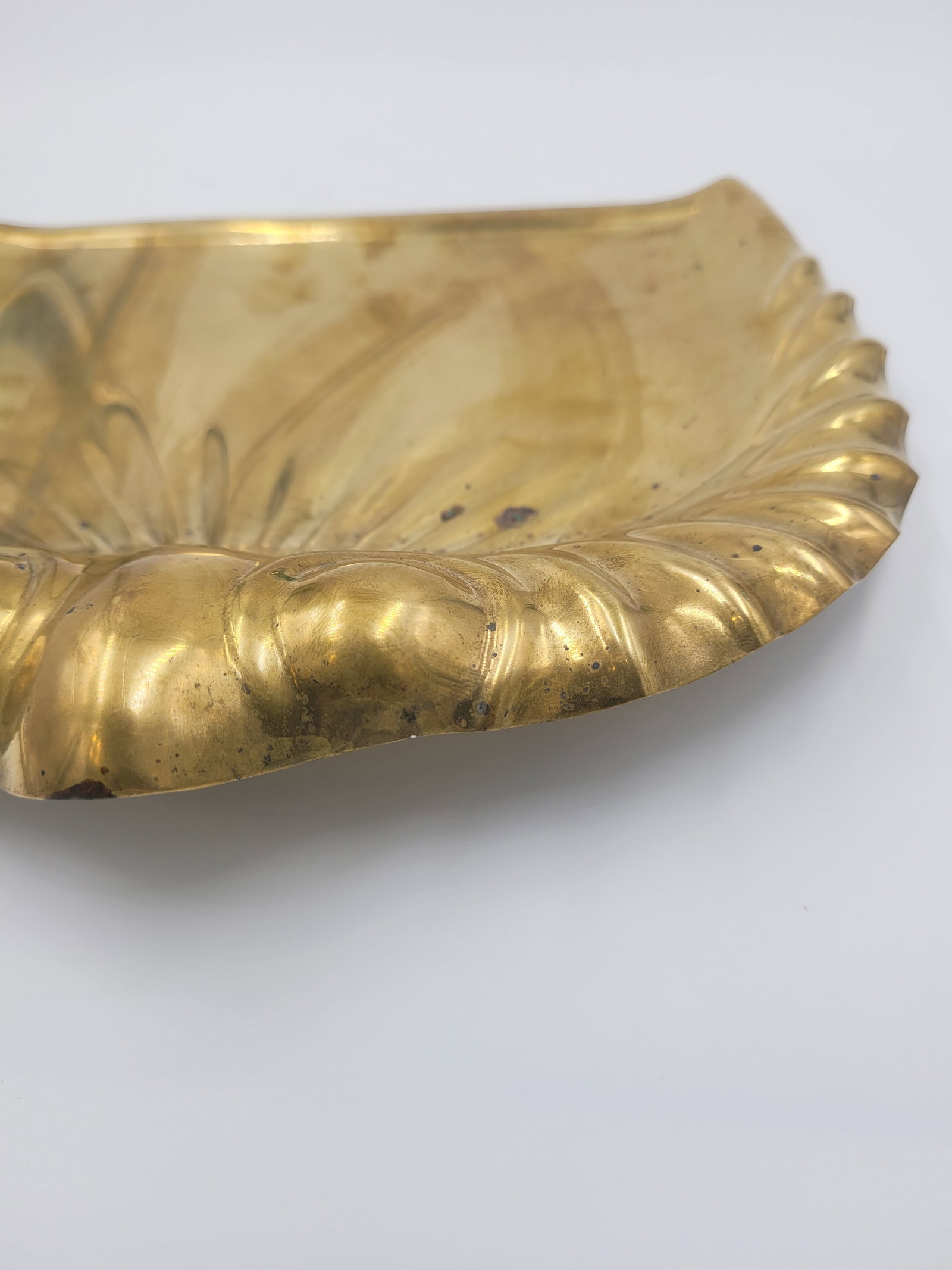 Antique English Art Nouveau Brass Crumb Tray by Joseph Sankey & Sons - 10