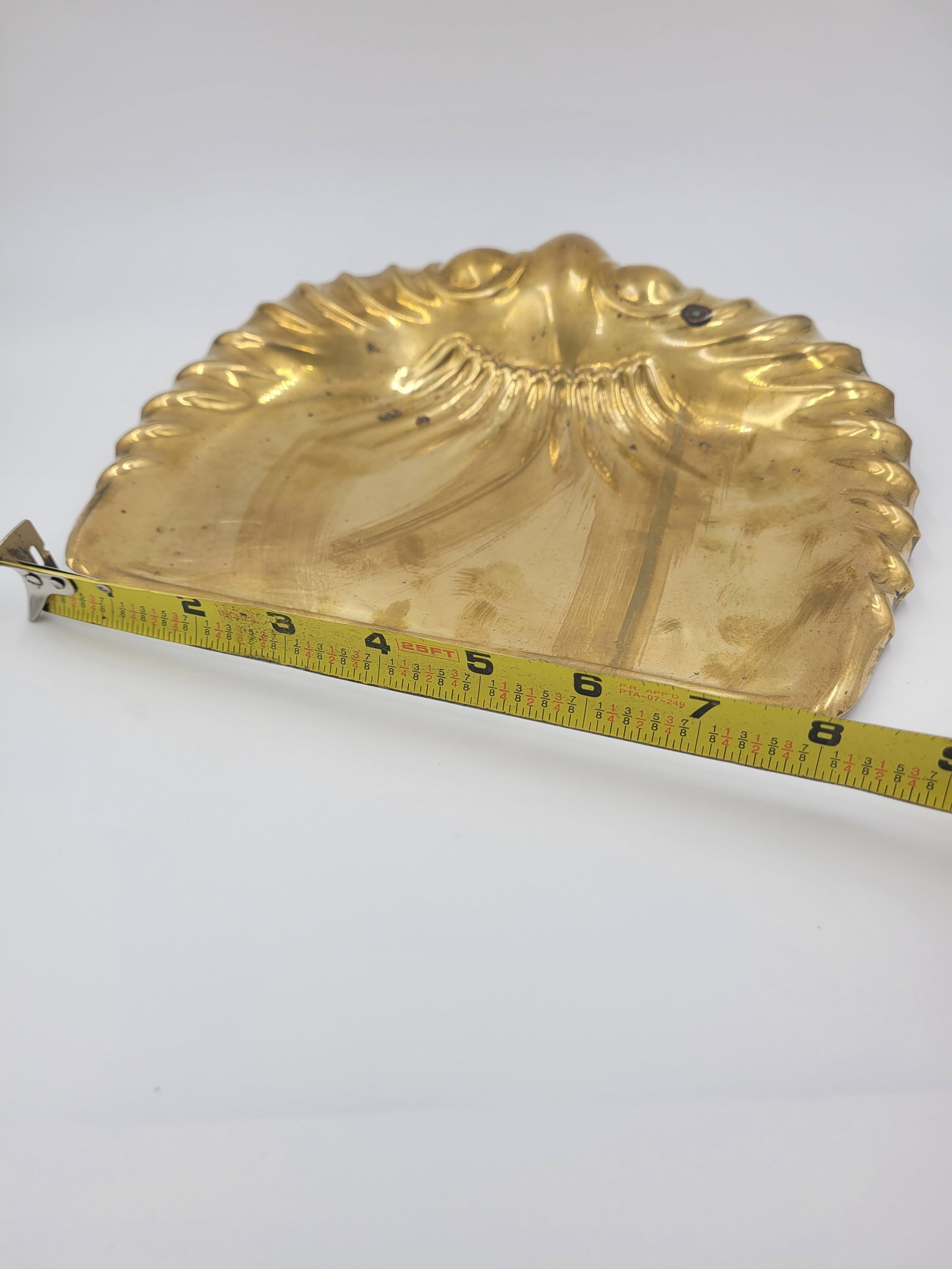 Antique English Art Nouveau Brass Crumb Tray by Joseph Sankey & Sons - 6
