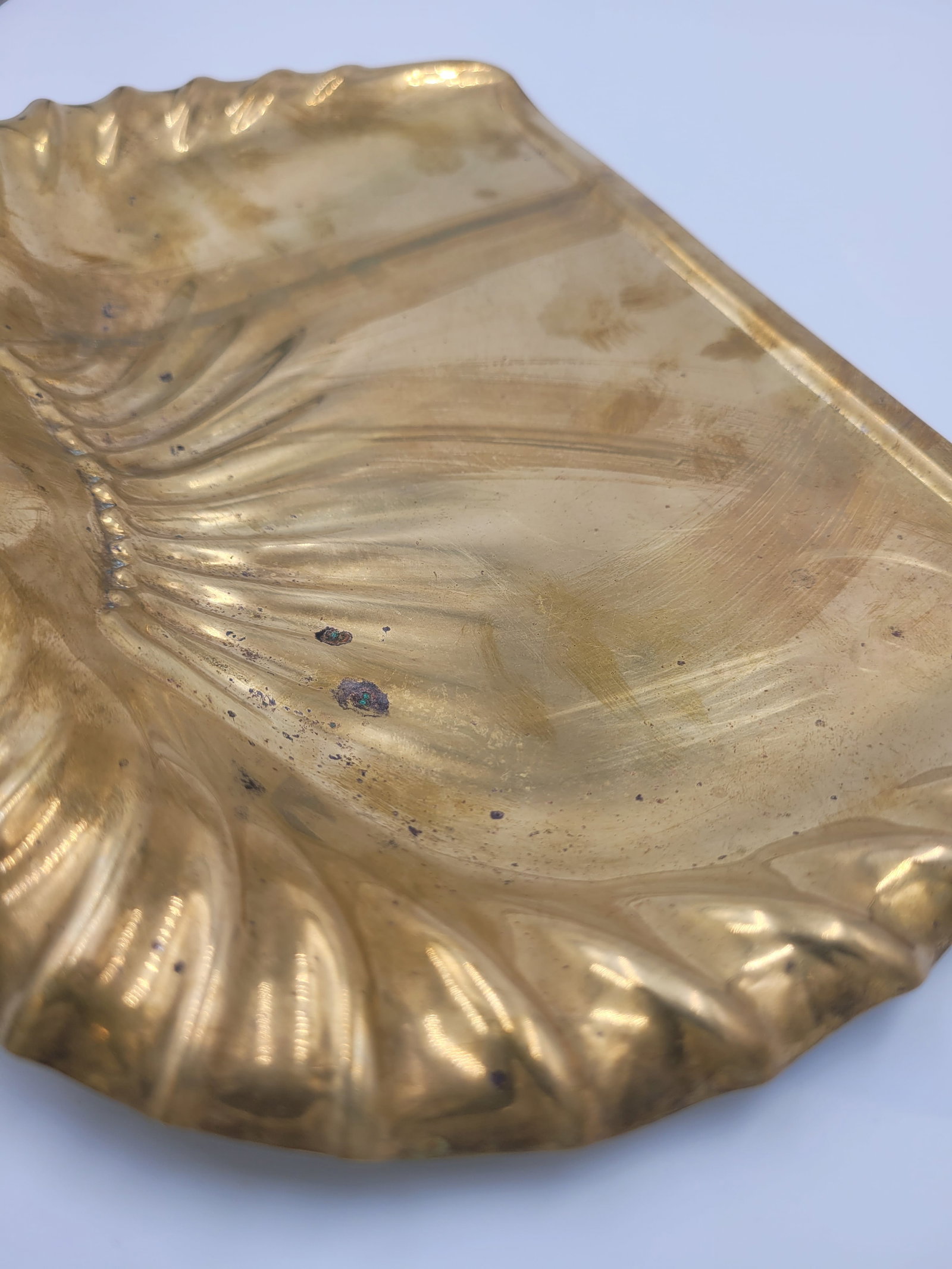 Antique English Art Nouveau Brass Crumb Tray by Joseph Sankey & Sons - 9