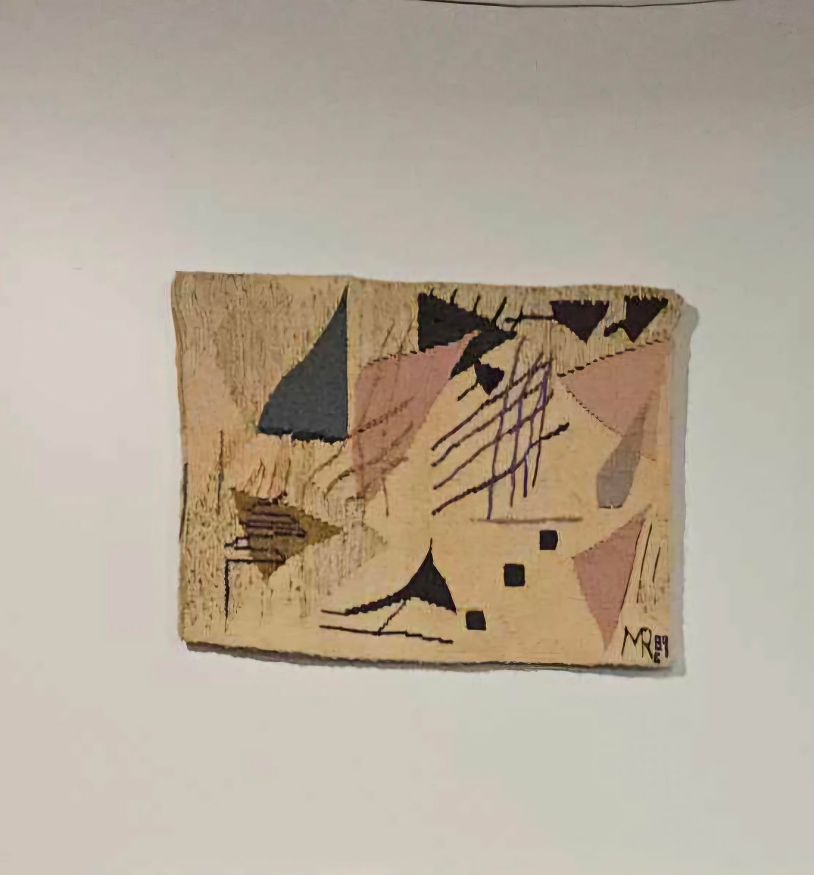 Triangle I and II Over Trinity Tapesrty of the Law of Three Hand Woven Tapestry Series - 3