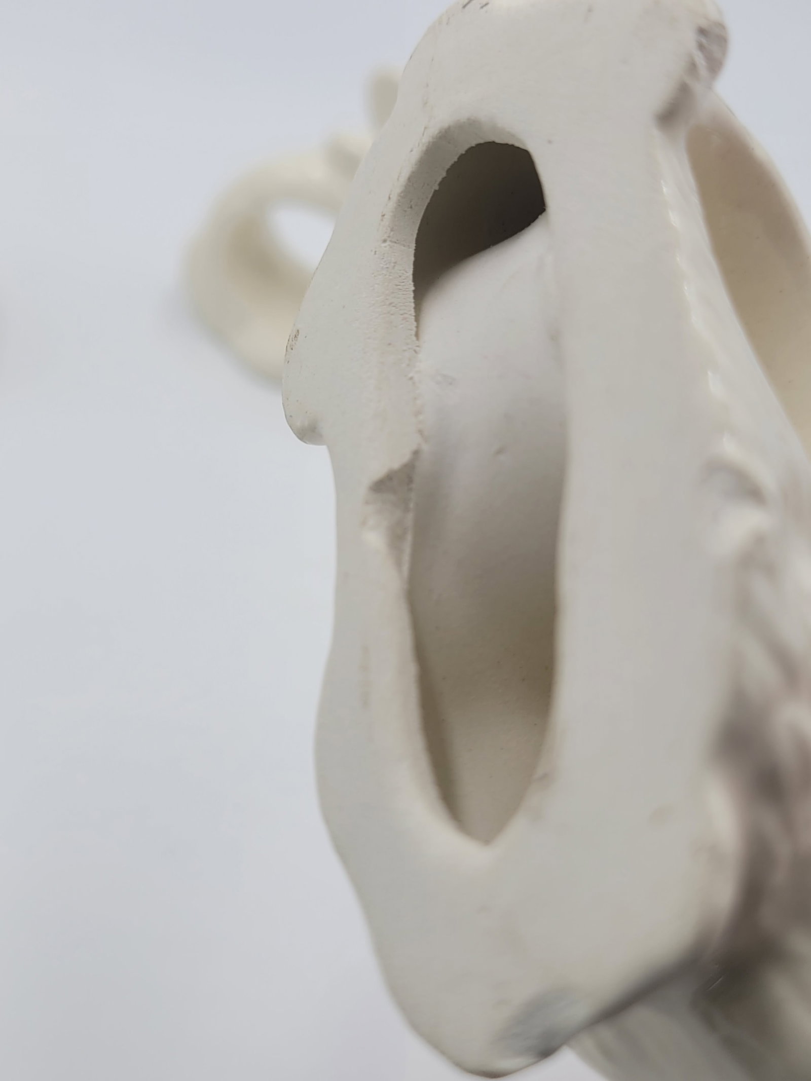 1990s Farmhouse Glazed White Ceramic Bunny Napkin Rings-Set of 4 - 4