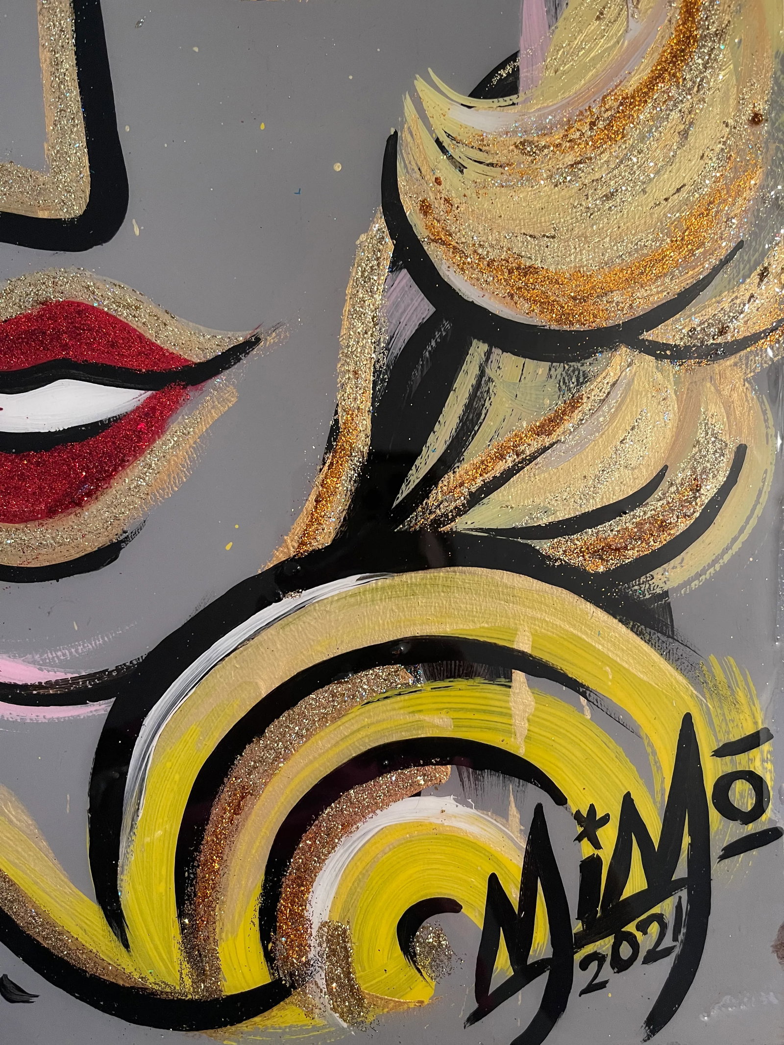 Marilyn Monroe Contemporary Abstract Portrait Collaboration with Peter Keil and MiMo (Mike Moz - 3