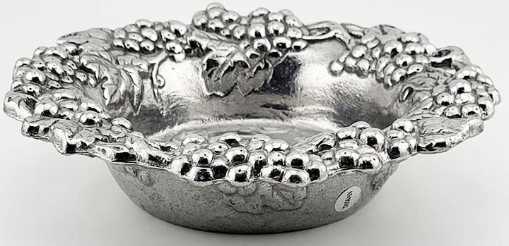 Arthur Court Champagne Coaster Grape Design Aluminum Signed - 2