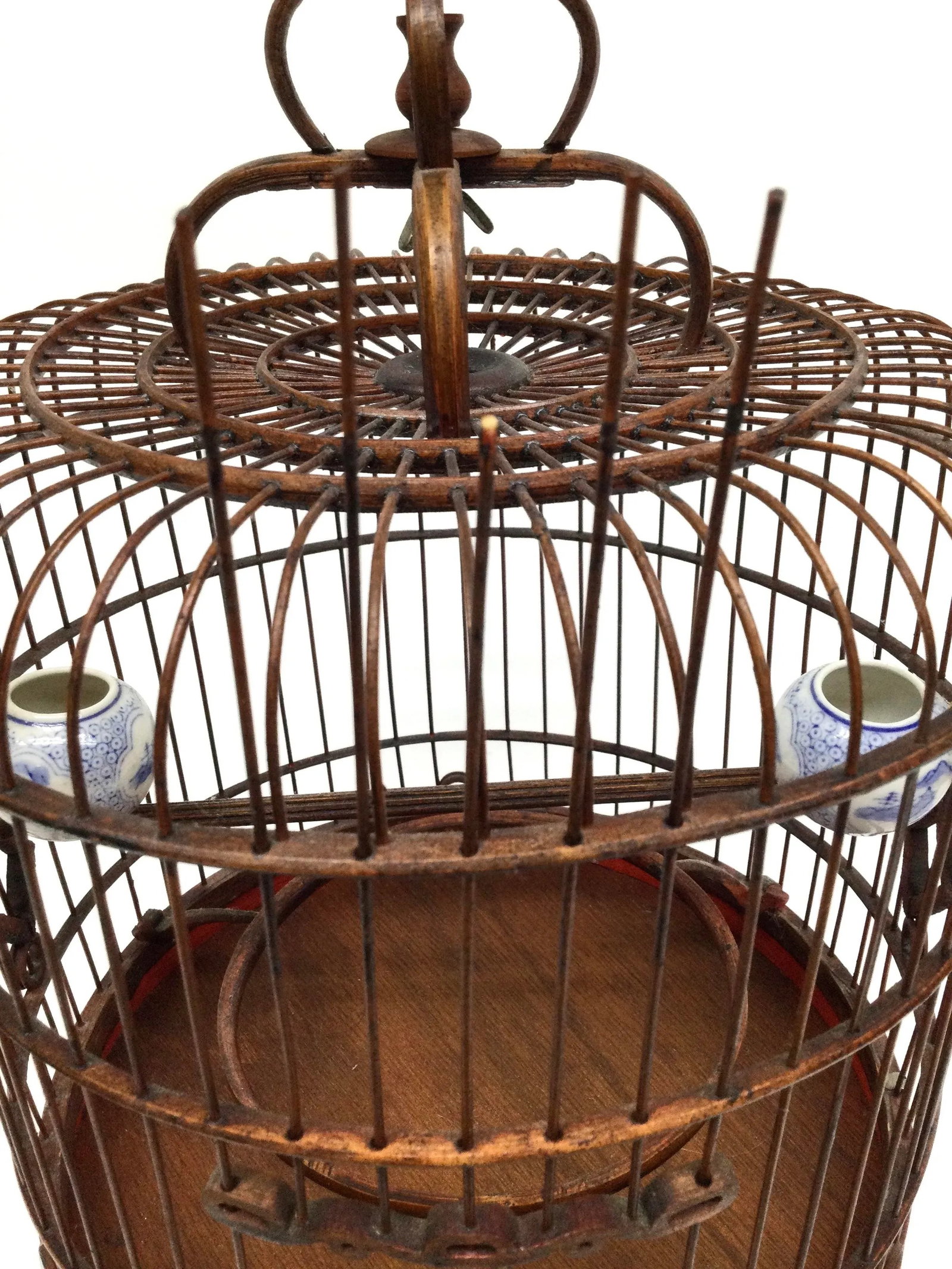 Antique Bamboo Chinese Bird Cage - 5