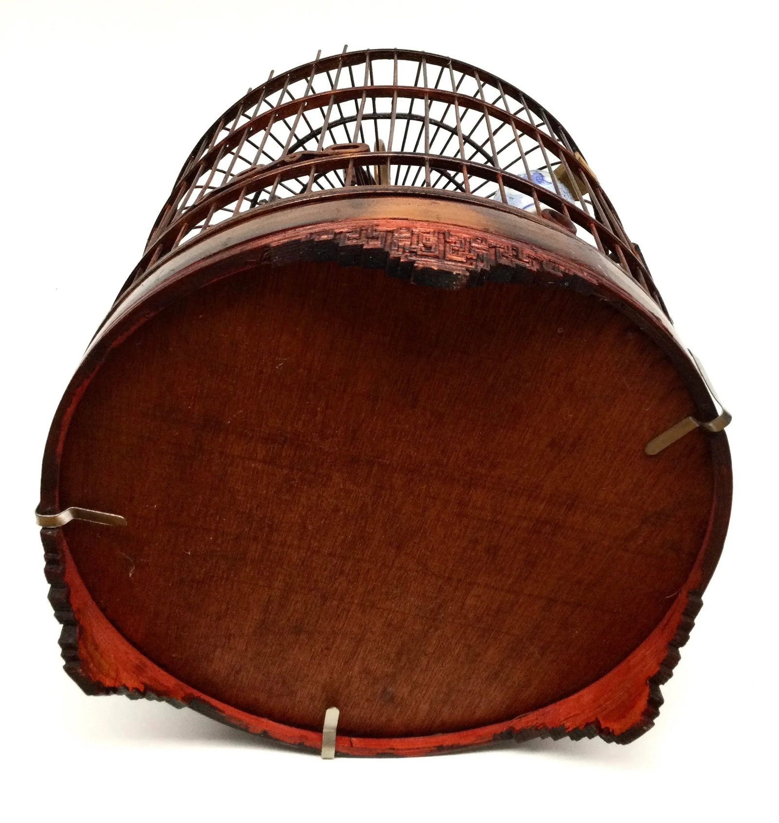 Antique Bamboo Chinese Bird Cage - 9