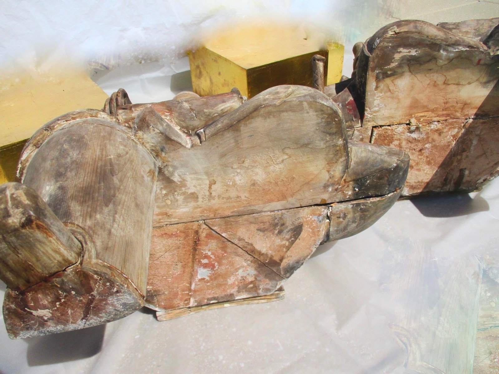 Edo Shinto Wooden Priests Circa 1850s Japan - A Pair of 2 - 11