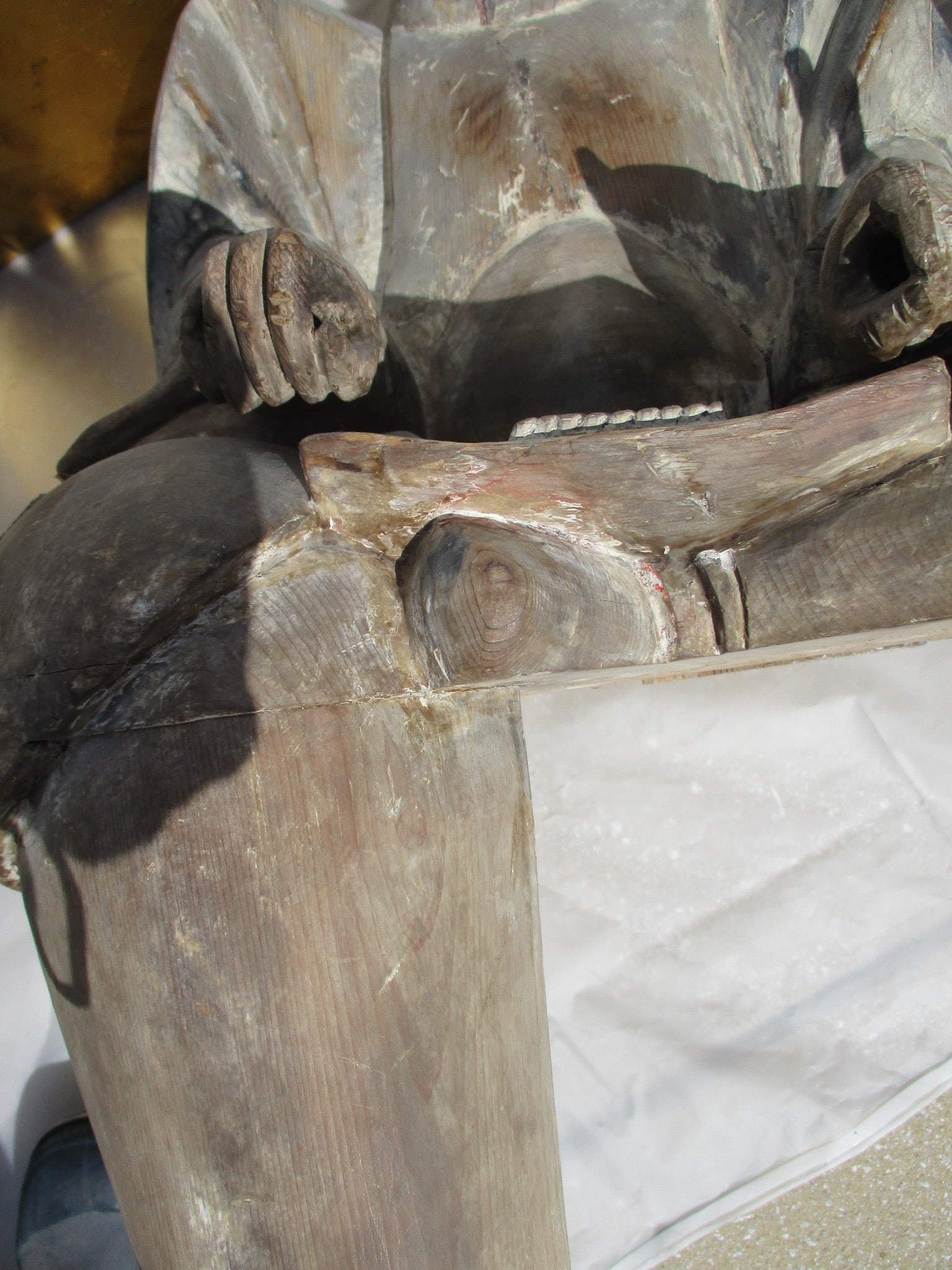 Edo Shinto Wooden Priests Circa 1850s Japan - A Pair of 2 - 17