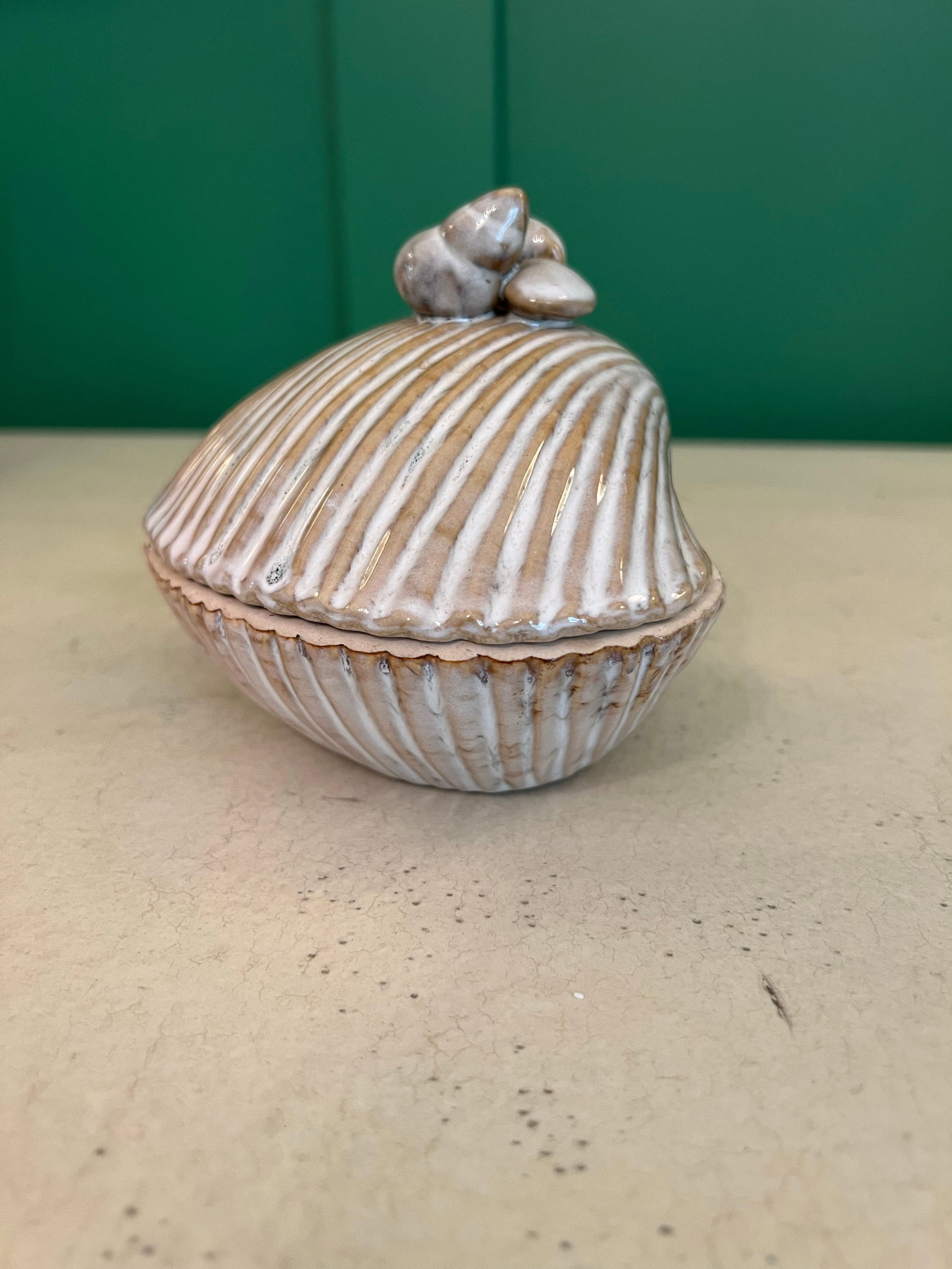1980s Stoneware Shell Box - 3