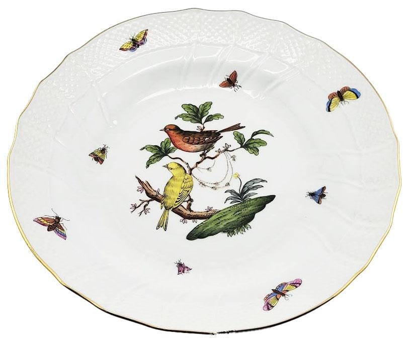 Herend Dinner Plate Rothschild Bird Birds & Insects - 2