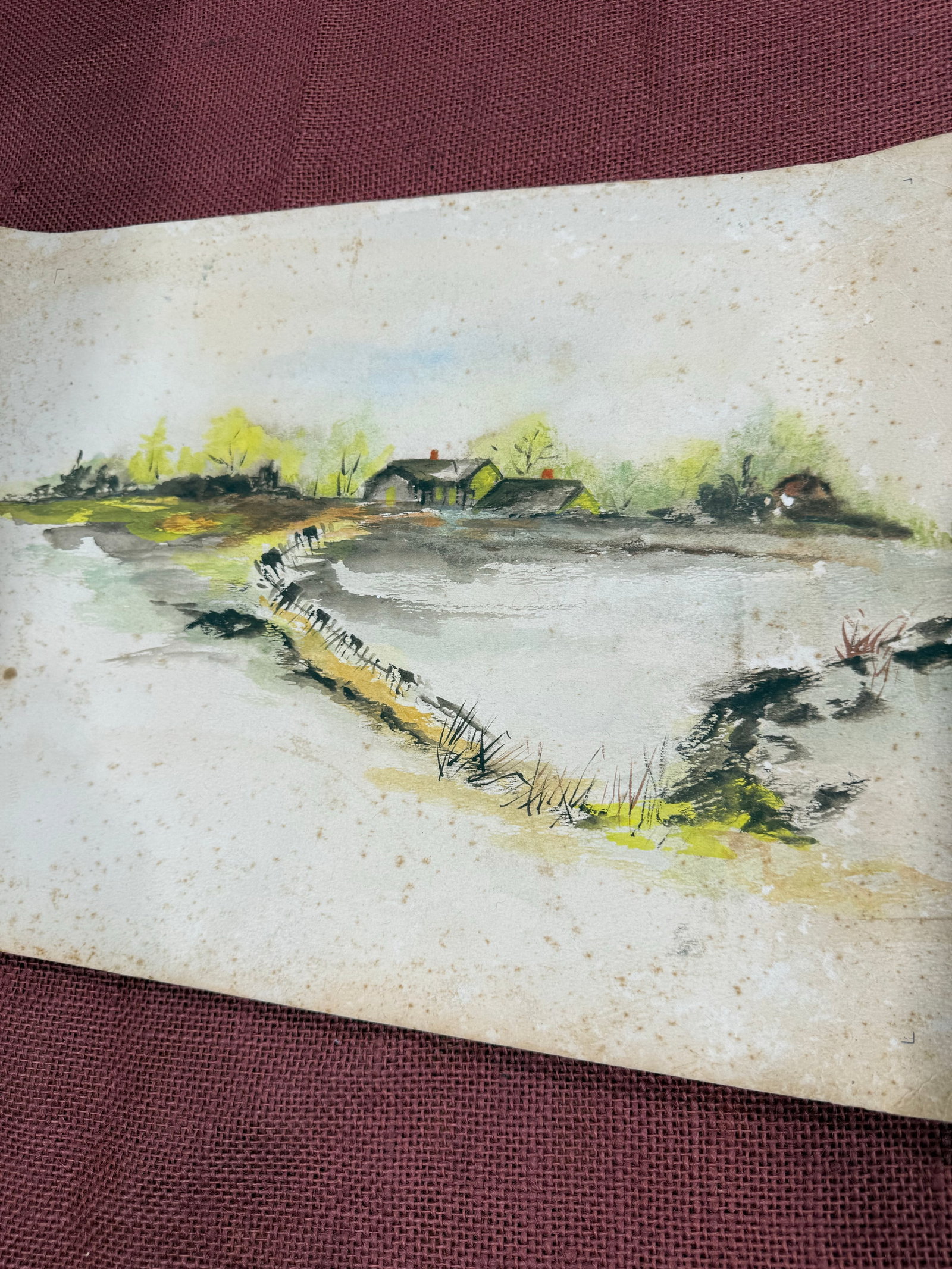 Watercolor/ Pastel 1950s Loose Signed From Italy - 3