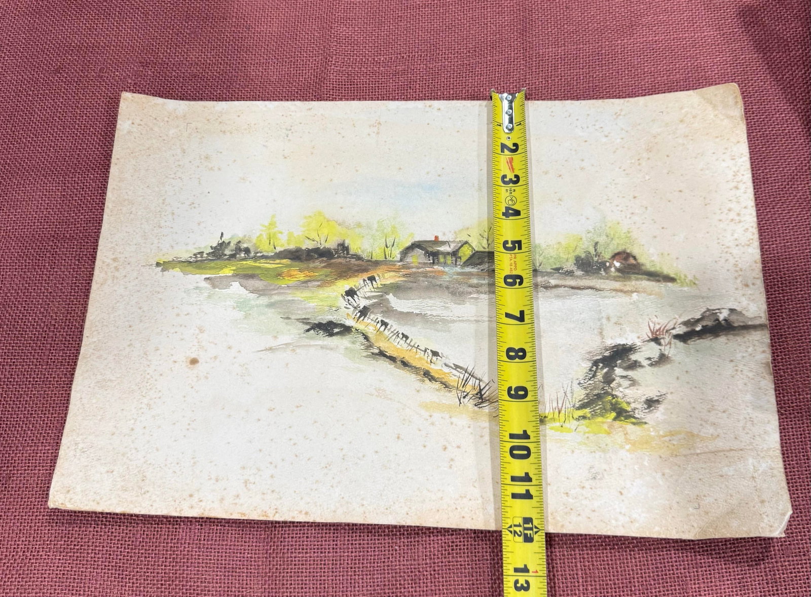 Watercolor/ Pastel 1950s Loose Signed From Italy - 4