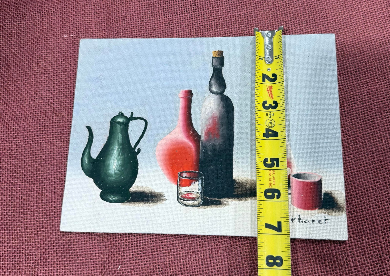 Oil Painting on Board Cerbonet Signed 1950s - 3