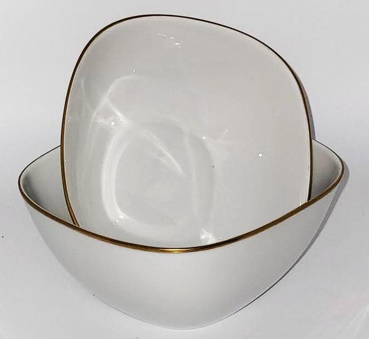 Rosenthal Continental Fortuna Pattern White Serving Bowls - Set of 2 - 2