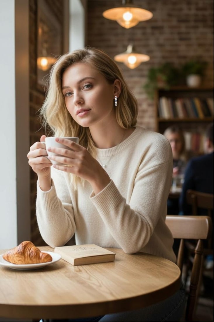 14k Yellow Gold Inside-Out Hoop Earrings With Baguette Sapphires and Diamonds, A Pair - 2