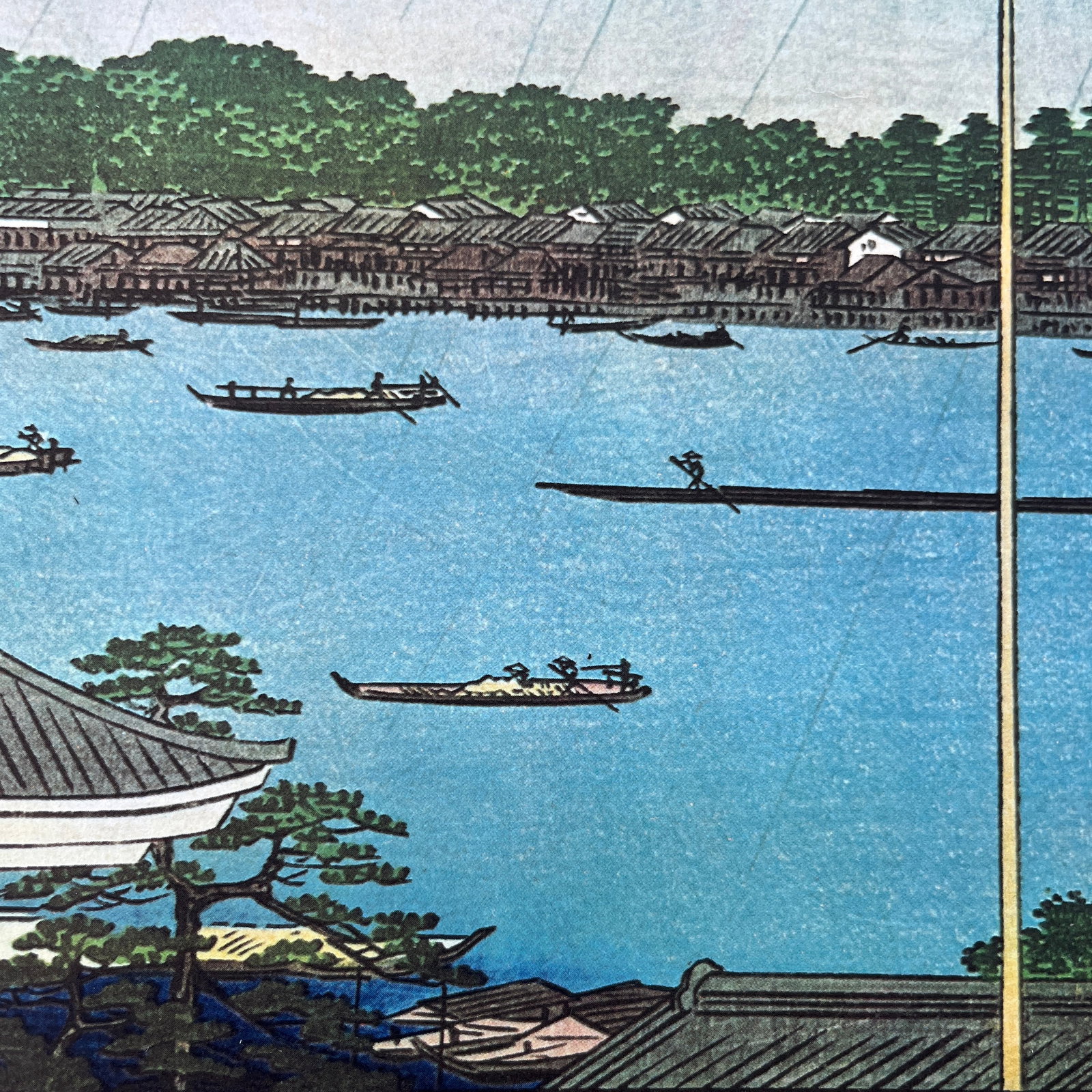 Mid 20th Century Hiroshige: Komagata Hall and Azuma Bridge - High-Quality Woodblock Reproduction - 5