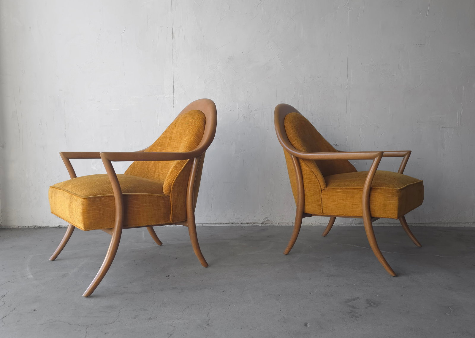 Pair of Mid Century Sabre Leg Lounge Chairs by Widdicomb - 2