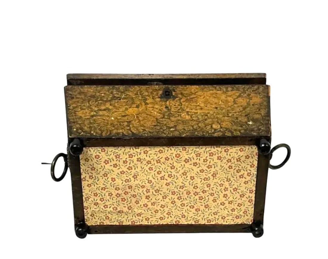 Regency Penwork Tea Caddy - 10