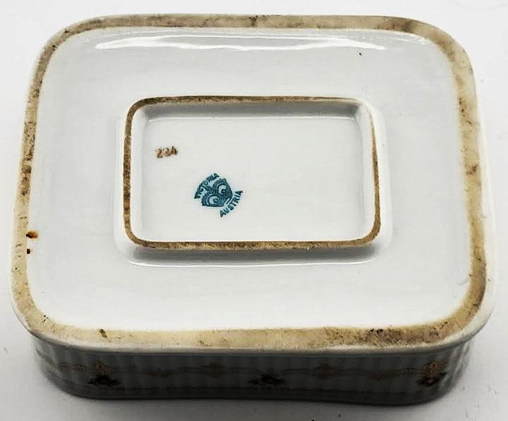 Victorian Austrian Porcelain Sardine Box - Trinket Box - 6