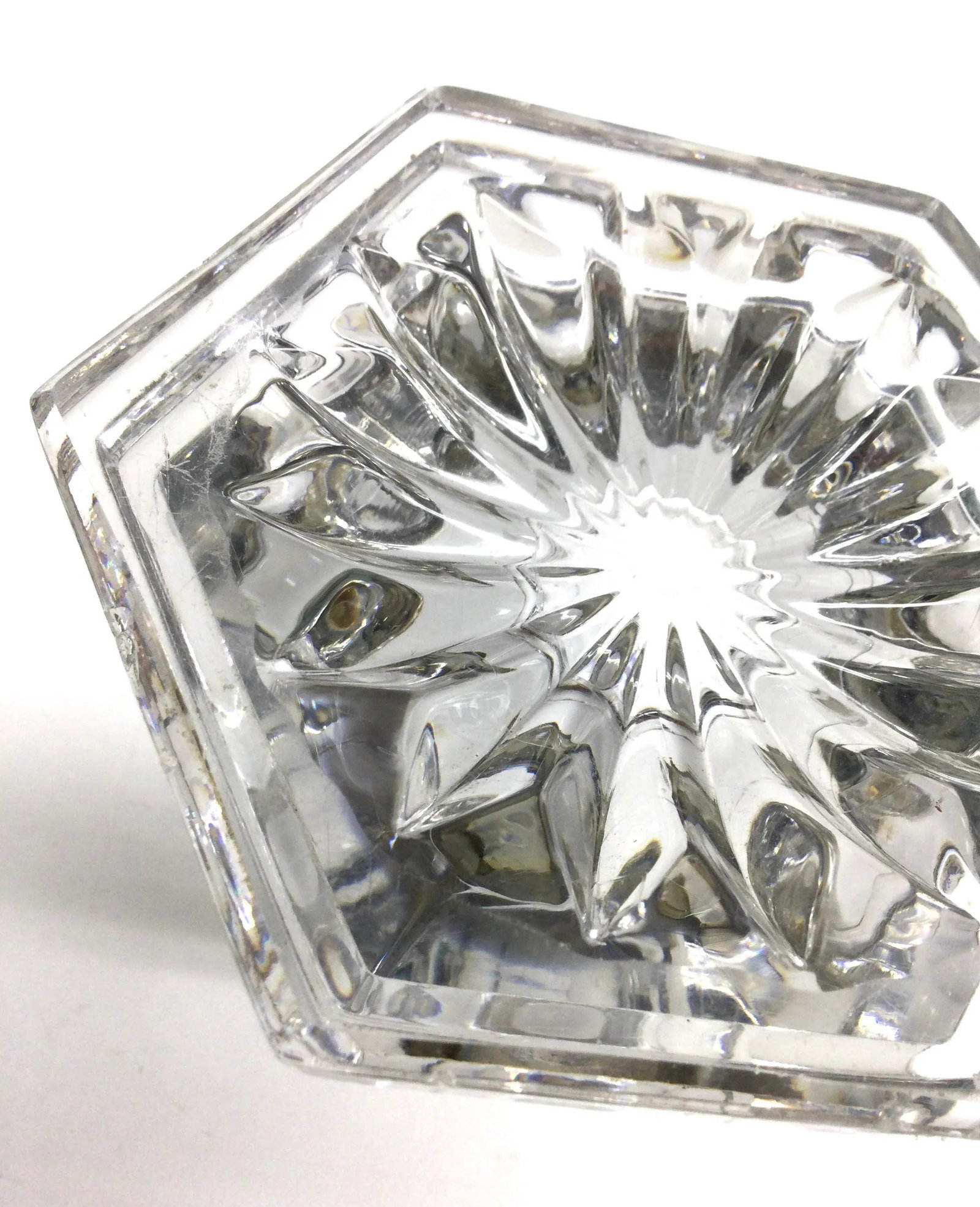 Crystal Brass Lidded Ink Well - 8