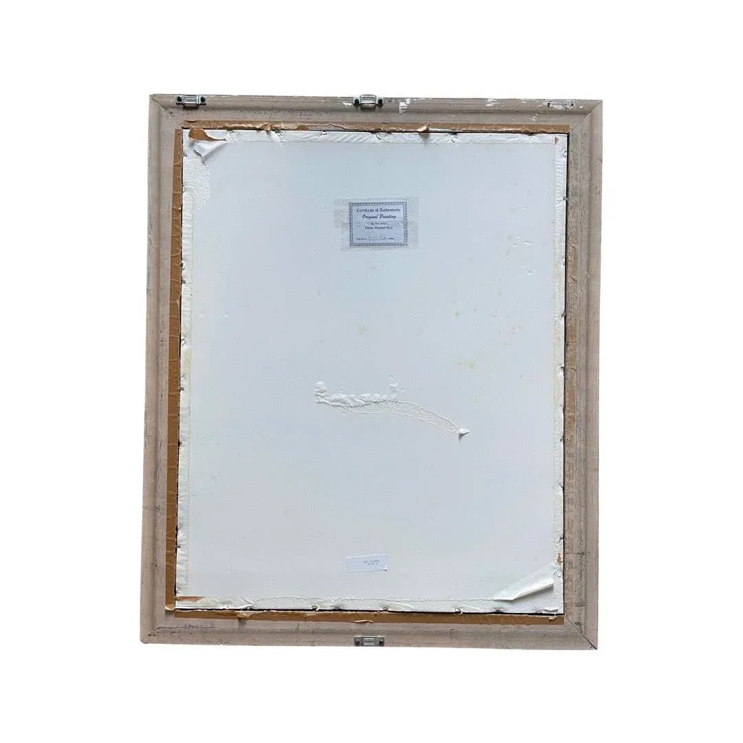 1970s Cubist Style Abstract Face Painting by Peter Keil, Framed - 2