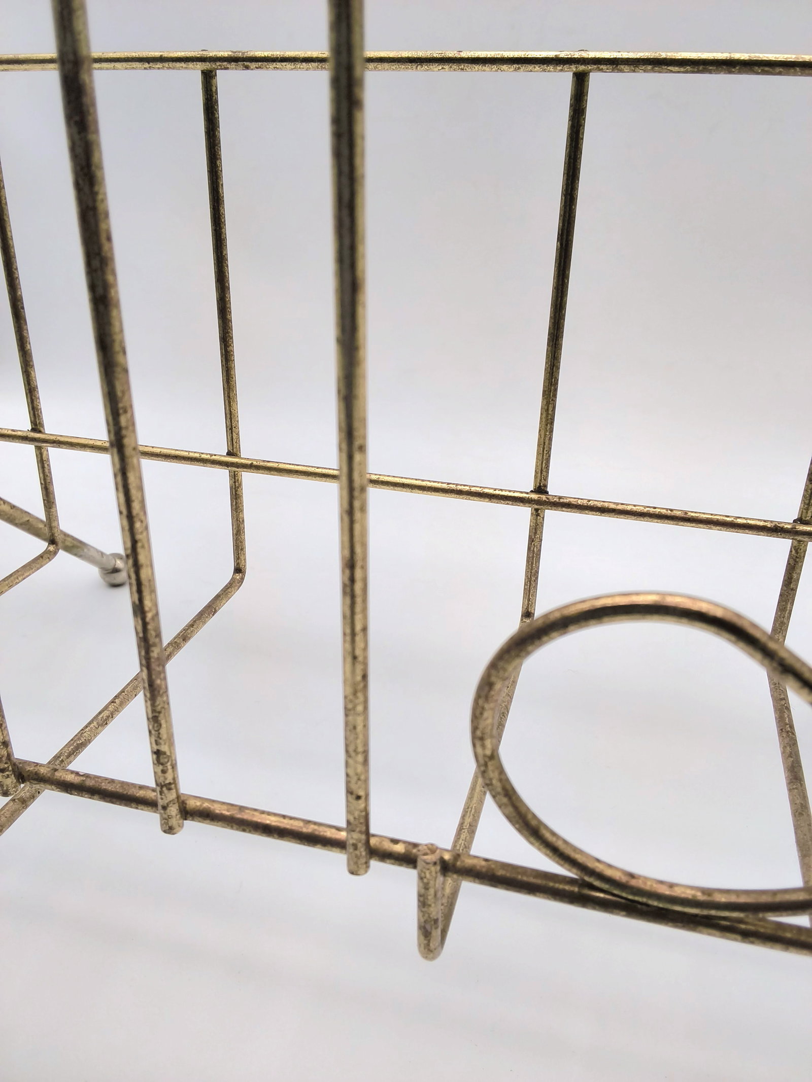 Large Vintage Brass Magazine / Record Vinyl Holder - 6