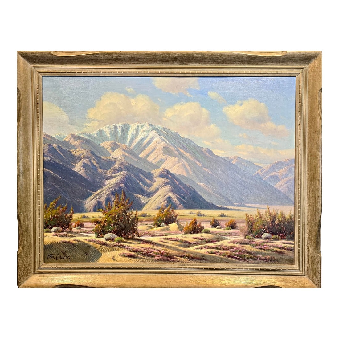 Paul Grimm -Spring 1957 Mojave Desert Amazing Landscape -Oil Painting (1 of 10)