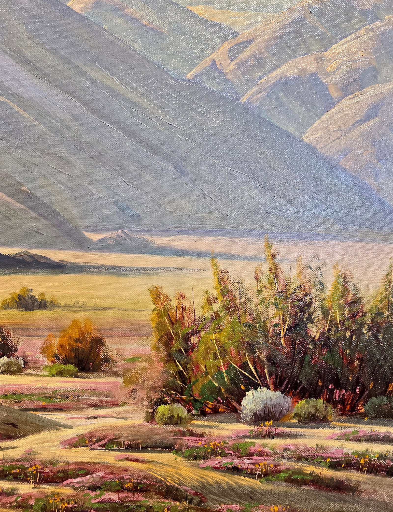 Paul Grimm -Spring 1957 Mojave Desert Amazing Landscape -Oil Painting - 7
