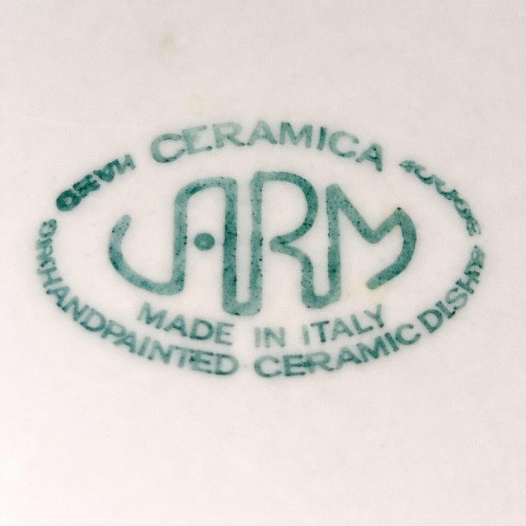 Late 20th Century Hand-Painted Italian Ceramic Fruit Charger Platter Ceramica Arm 16.5" - 4