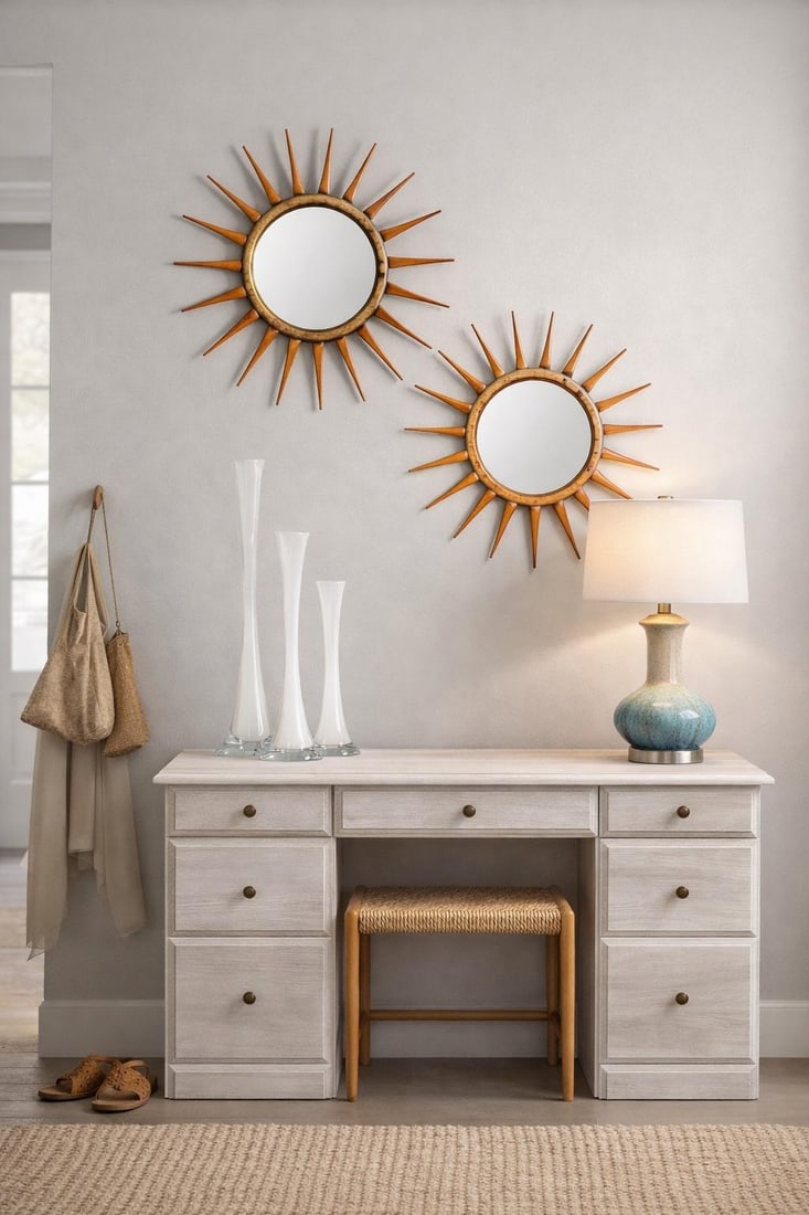 Graduated Sculptural Opaline Cased Art Glass Trumpet Vases – Set of Three (27.5", 15.5", 12.25 - 7