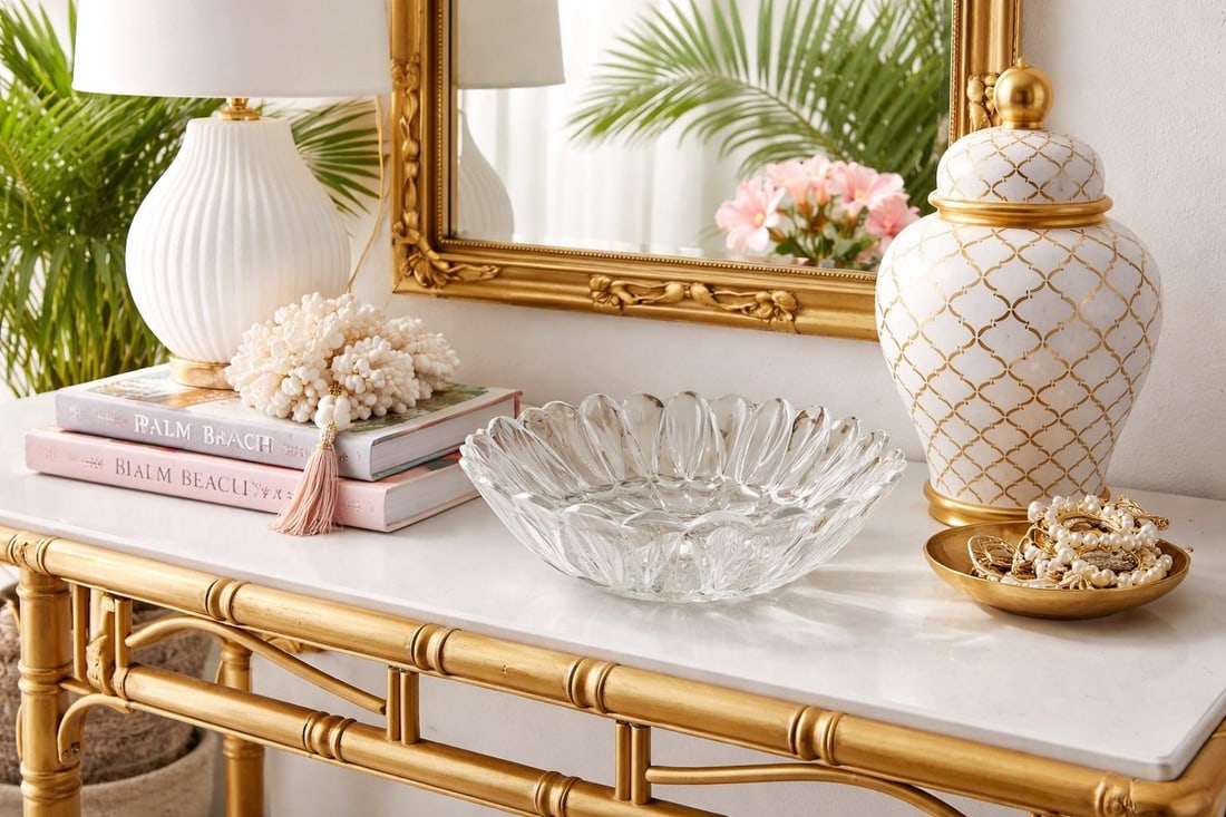 Vintage Frosted Floral Art Glass Centerpiece Bowl – Sculptural Tulip Petal Design – 12" - 9