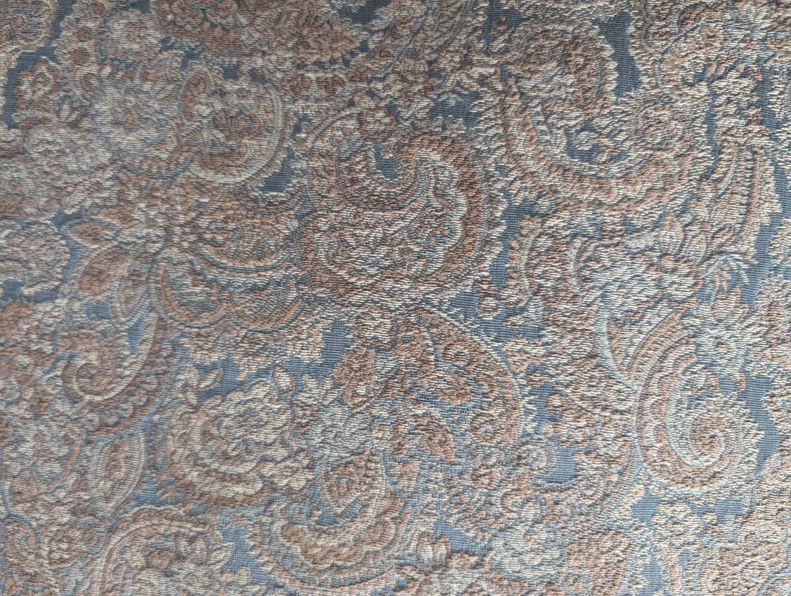 Vintage Victorian Revival Carved Wood Sofa With Paisley Upholstery - 12