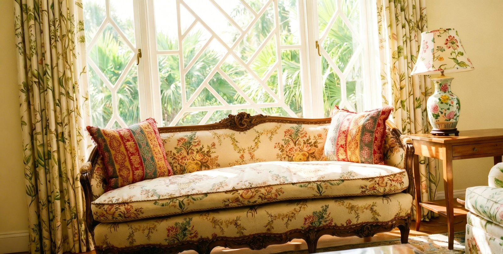 Mid 20th Century Louis XV Carved Walnut Settee | Newly Upholstered French Linen & Down Cushion | Pal - 5