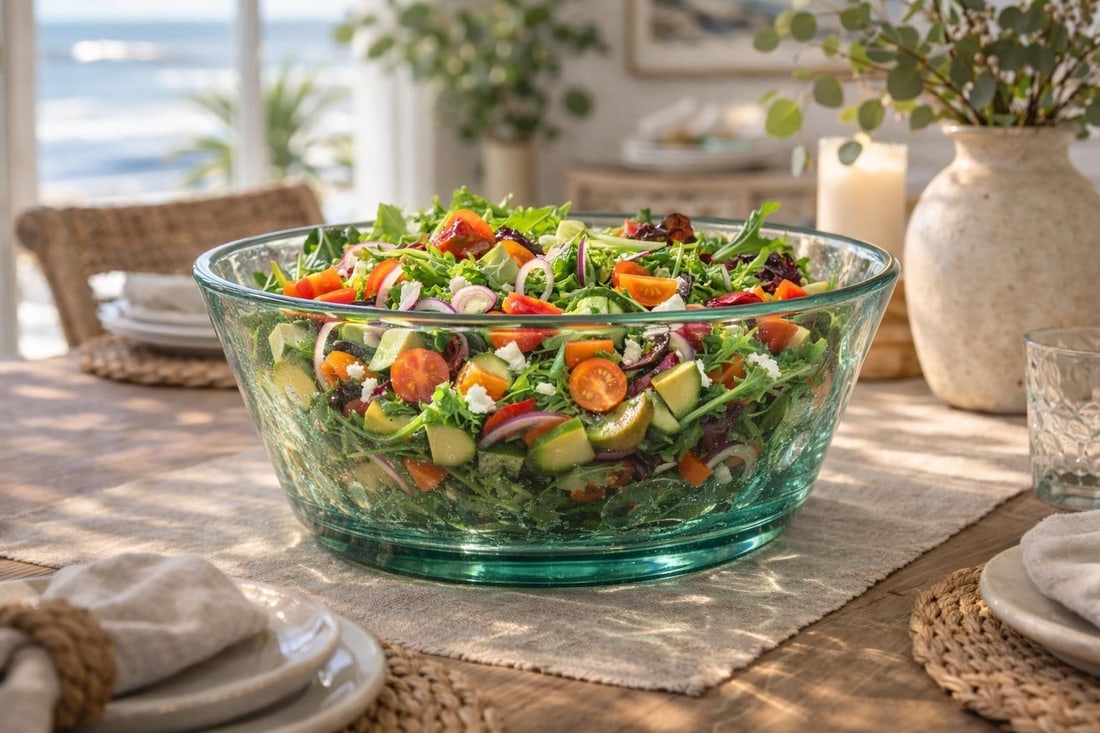 Mid 20th Century Organic Modern Handcrafted Artisan Blown Glass Centerpiece Bowl in Soft Aqua Green - 8