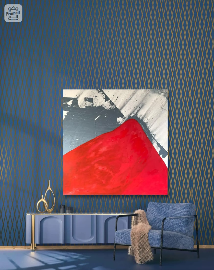 Matthew Izzo Painting on Canvas Titled "Red Mountain" - 6