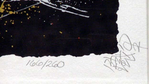 Tie Feng Jiang "Green Horse" Framed Serigraph on Paper Hand Signed - 3