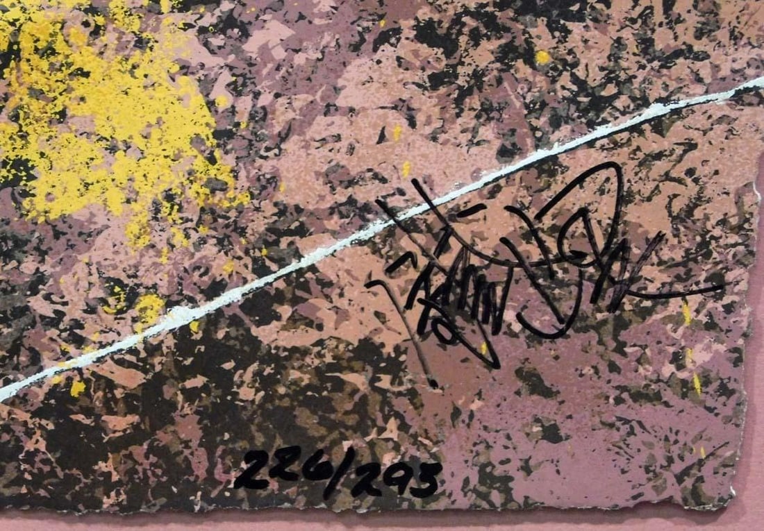 Tie Feng Jiang "Black Horse"Serigraph on Paper Hand Signed - 5