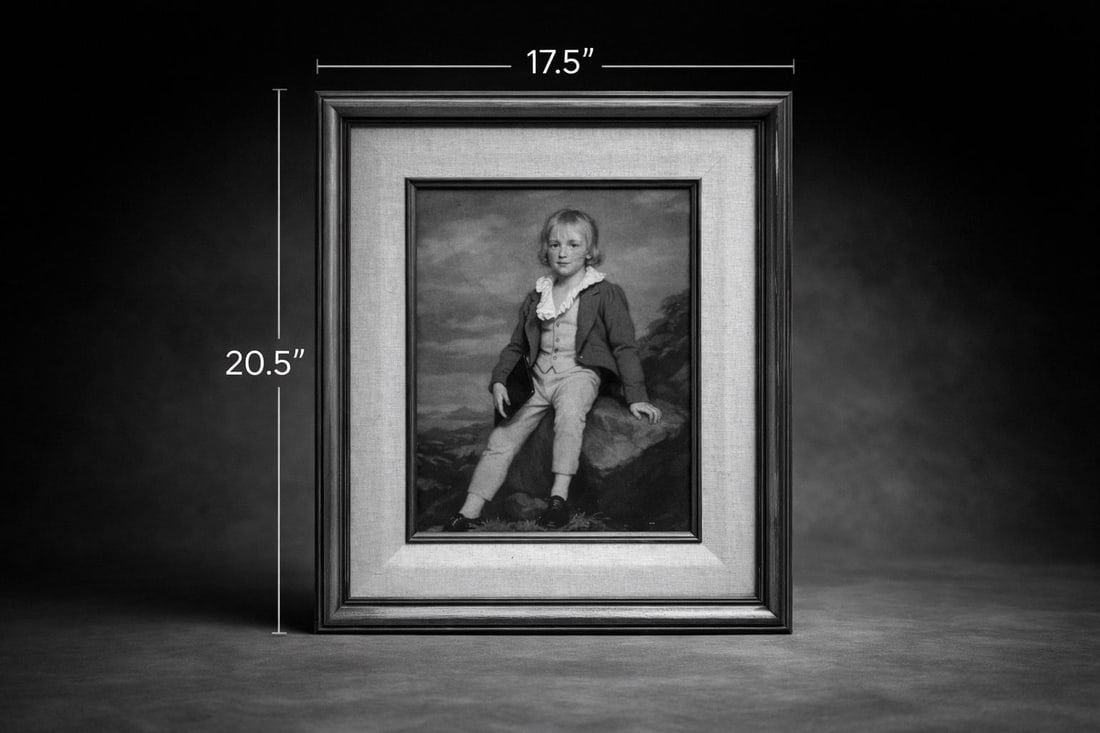 Vintage Framed Reproduction Print of Sir Joshua Reynolds "The Age of Innocence" - 2