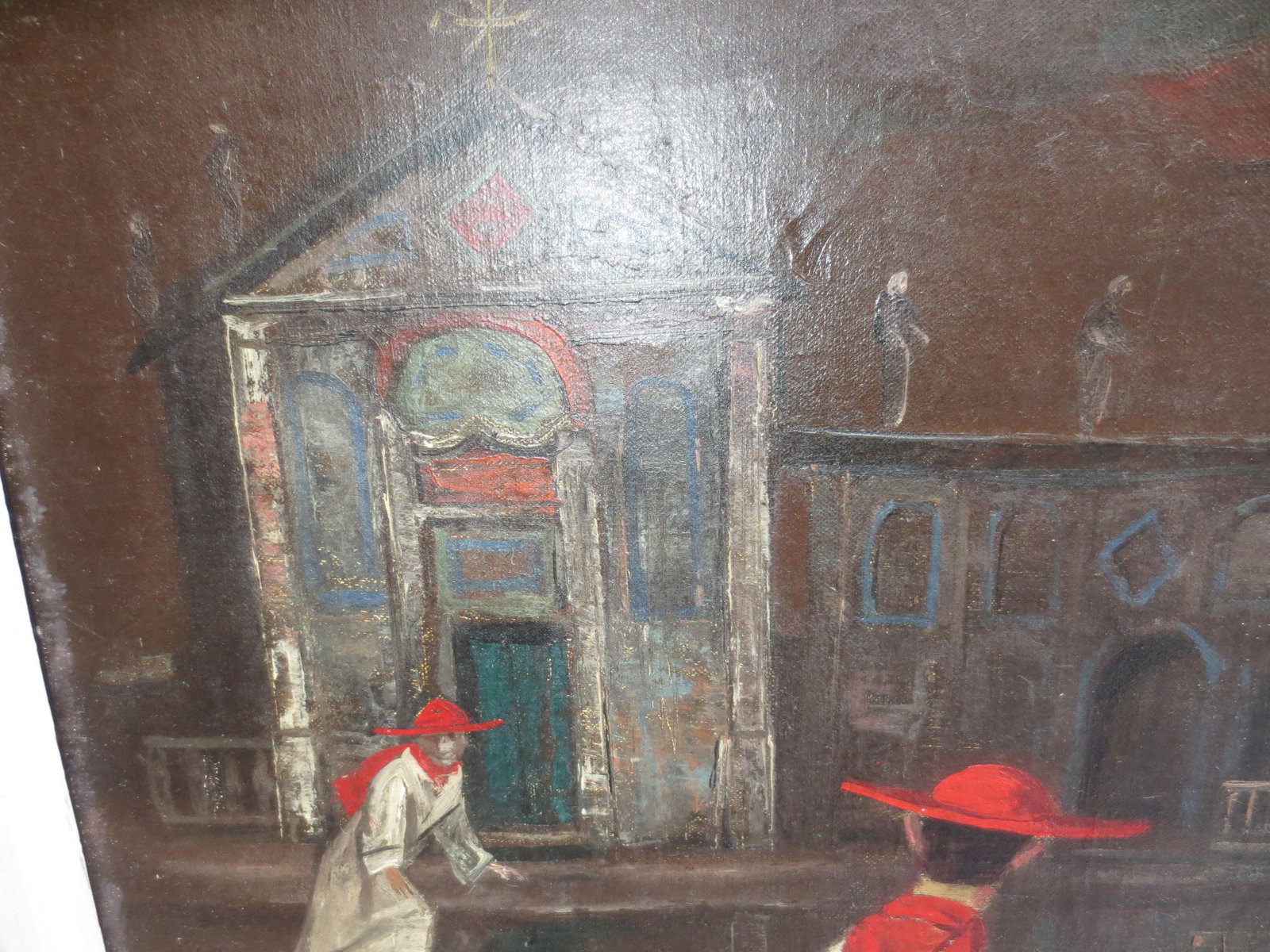 Iceskating Cardinals Under the Moon at the Cathedral by Louis Bosa - 9