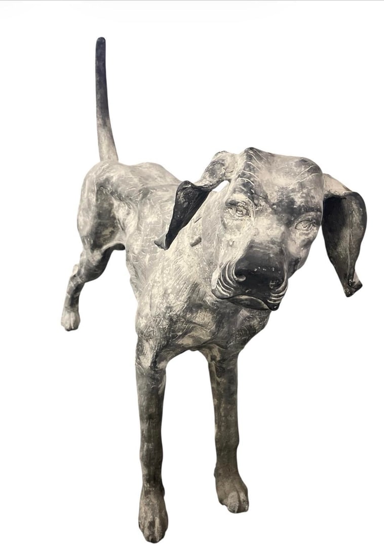 Cast Iron Pointer Dog Sculpture - 5