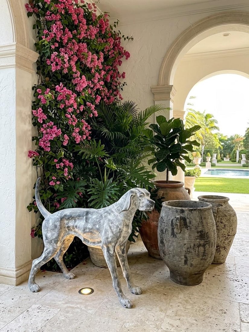 Cast Iron Pointer Dog Sculpture - 9