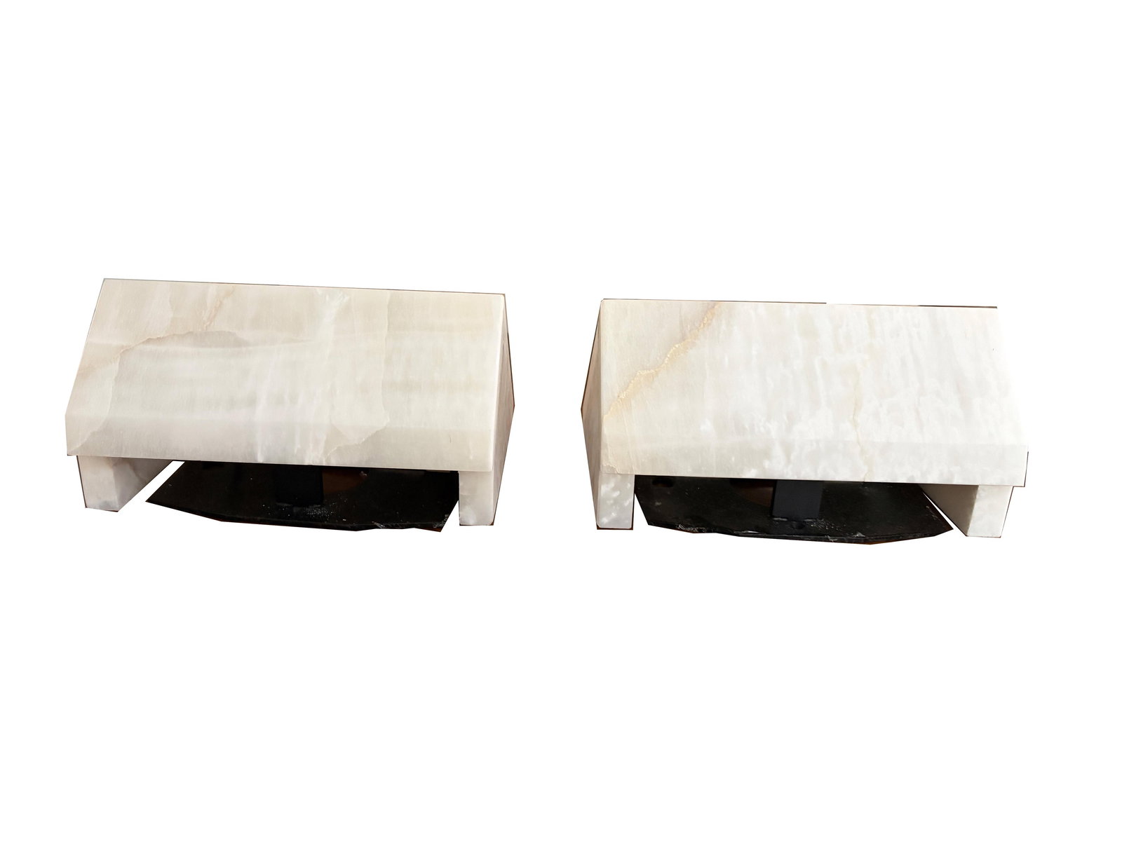 Contemporary Spanish Onyx Wall Sconce Attributed to Pierre Chareau - A Pair - 3