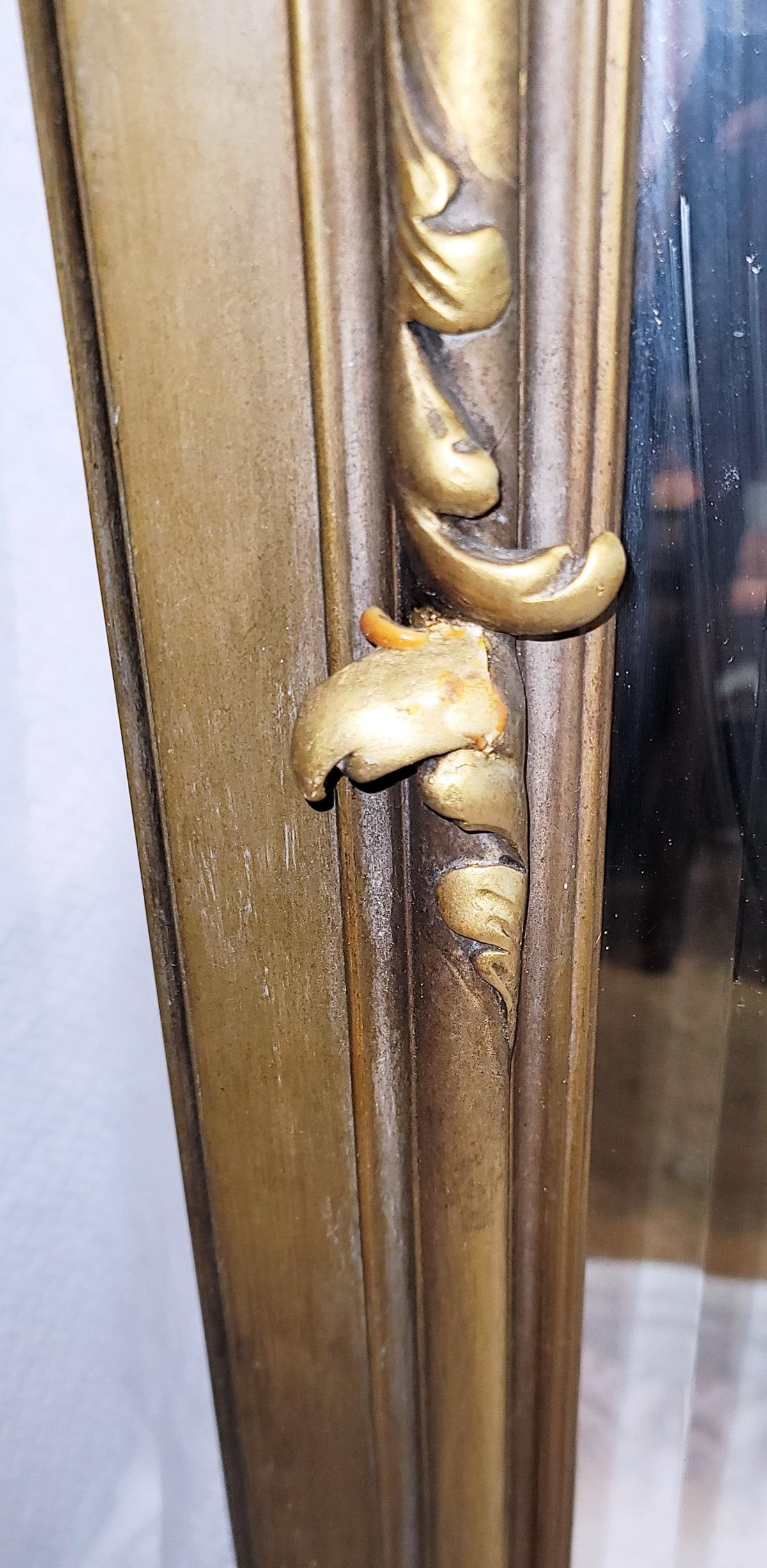 19c French Rococo Louis XV Style Gilt Wall Mirror - 6