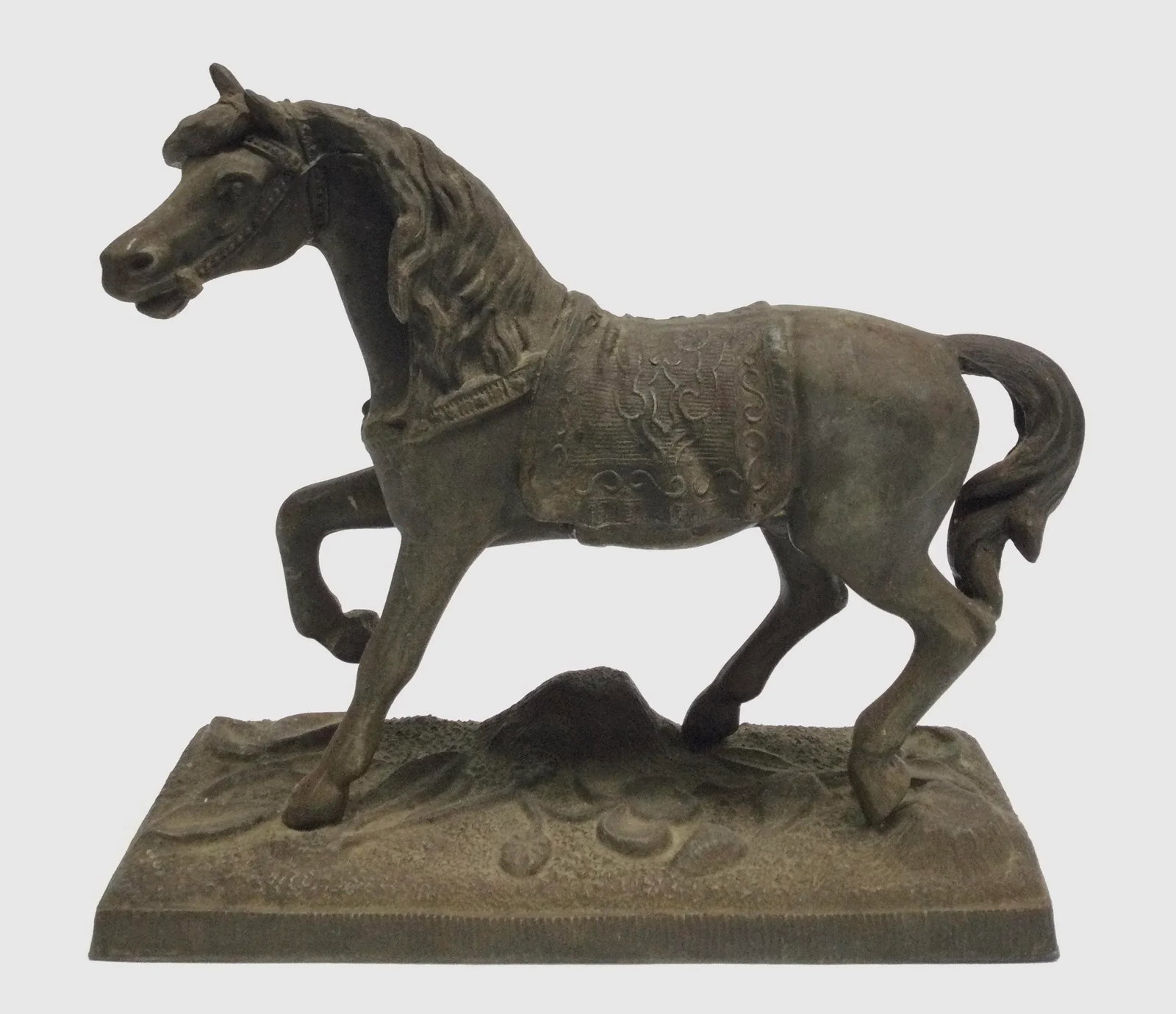 Antique Bronze Style Horse Sculpture - 13