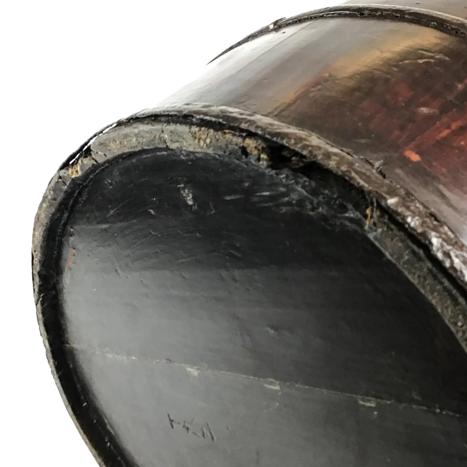 Antique Wood and Bronze Chinese Rice Water Bucket - 6