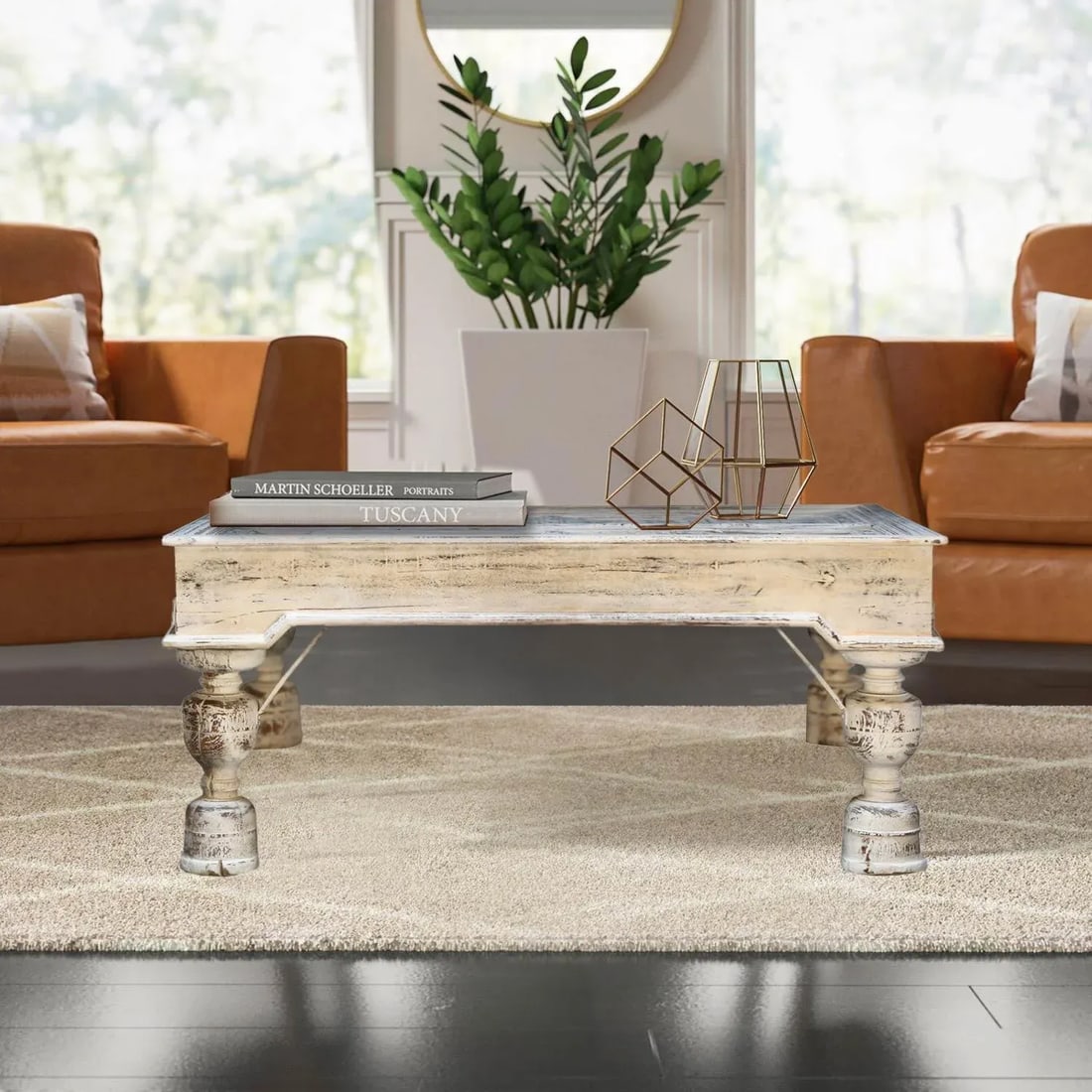 Transitional Style Lattice Carved Panel Inset Solid Wood End Table | Artistic Square Side Table | So - 2