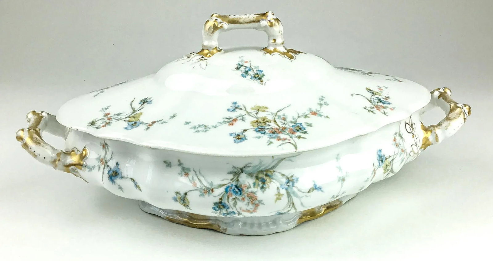 Vintage Porcelain Covered Casserole Serving Dish Theo Haviland Limoges France - 2