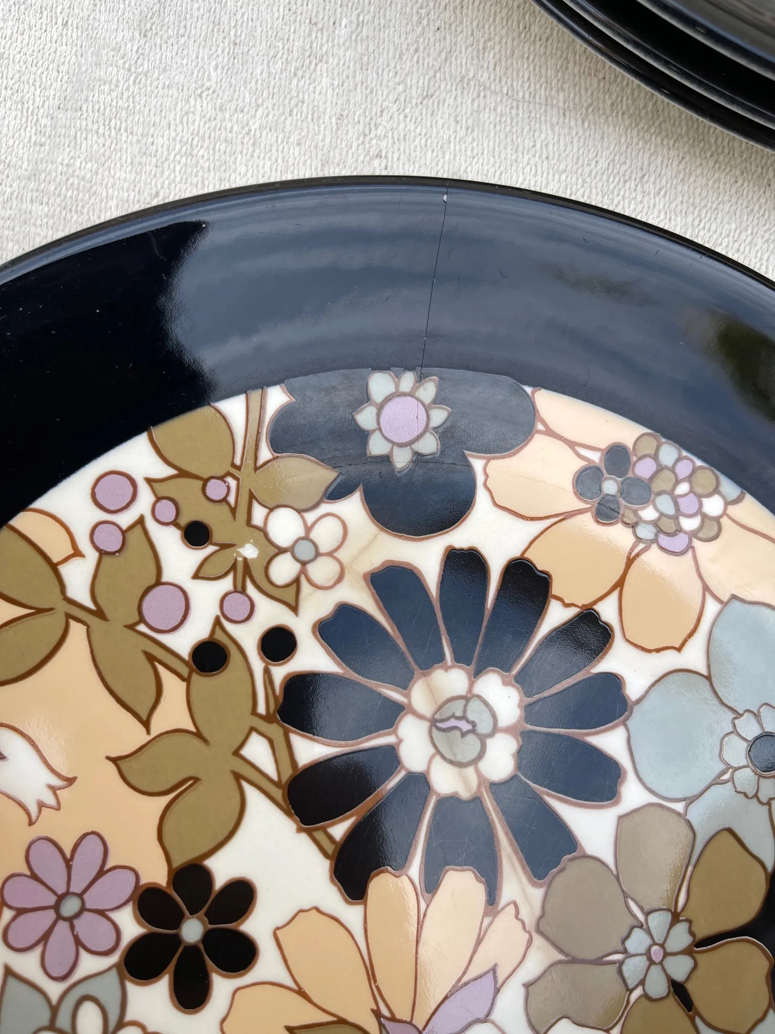 Vintage Set of 4 Homer Laughlin "Scottsdale" Abstract Floral - 4